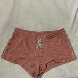 Aerie Women's Casual Drawstring Shorts peach pink size Large